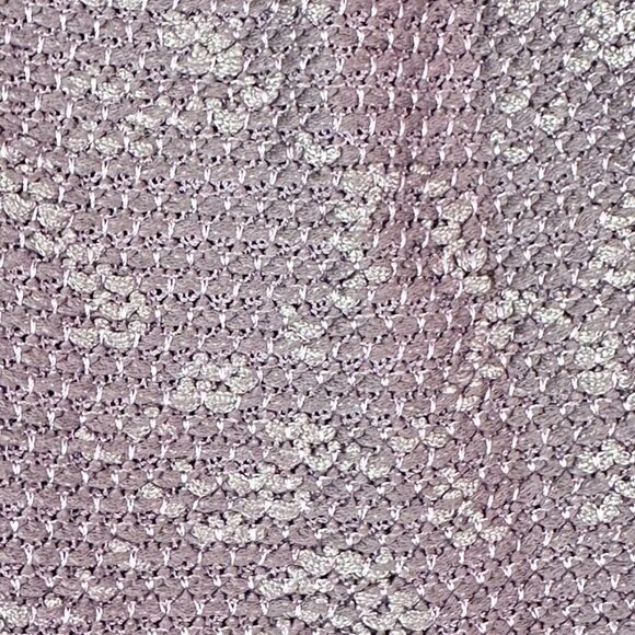 St. John Purple Metallic Textured Tweed Open Front Knit Blazer Jacket Size 12 - Picture 5 of 9